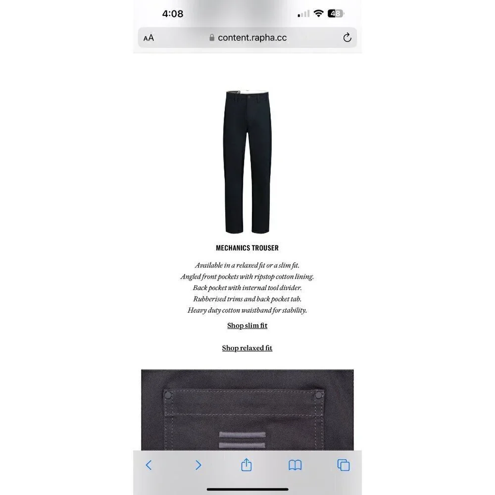 Ralpha cotton Mechanic pants , navy, Size 34 M52